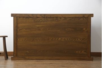 和製ビンテージ　幅1500ミリの希少サイズ　浮造り仕上げのアンティーク調水屋箪笥サイドボード(和風食器棚、和風サイドキャビネット、収納棚、戸棚、時代箪笥、茶箪笥、テレビ台、テレビボード、ヴィンテージ)(R-070320)