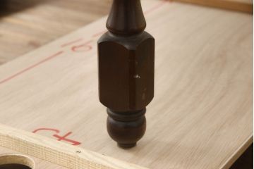 中古　北海道民芸家具　希少な絶版品!　#475　深みのある色合いが美しいダイニングテーブル(食卓、オーバルテーブル、楕円、4人掛け、6人掛け)(R-070321)