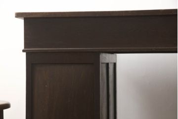和製アンティーク　ナラ材　どっしりとした佇まいの組立式両袖机(ニーホールデスク、ワークデスク、オフィスデスク、在宅ワーク、在宅用)(R-070322)