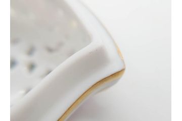 ヘレンド　ハンガリー　HEREND HVNGARY　ヴィクトリアブーケ　ハート形　華やかな雰囲気が素敵な透かしボンボン入れ&トレイ(HUNGARY、トレー、小物入れ、菓子器、洋食器)(R-070337)