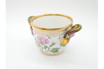デンマーク　ROYAL COPENHAGEN(ロイヤルコペンハーゲン)　最高峰コレクション　フローラダニカ　多彩な花たちが煌びやかな印象を与えるワインクーラー(洋食器)(R-070340)