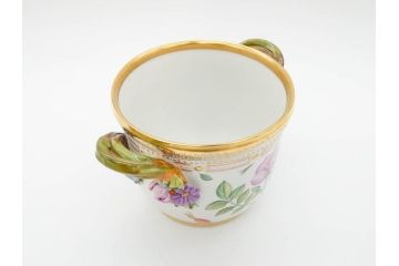 デンマーク　ROYAL COPENHAGEN(ロイヤルコペンハーゲン)　最高峰コレクション　フローラダニカ　多彩な花たちが煌びやかな印象を与えるワインクーラー(洋食器)(R-070340)