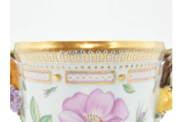 デンマーク　ROYAL COPENHAGEN(ロイヤルコペンハーゲン)　最高峰コレクション　フローラダニカ　多彩な花たちが煌びやかな印象を与えるワインクーラー(洋食器)(R-070340)