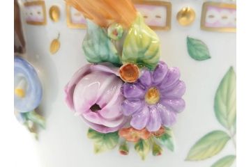 デンマーク　ROYAL COPENHAGEN(ロイヤルコペンハーゲン)　最高峰コレクション　フローラダニカ　多彩な花たちが煌びやかな印象を与えるワインクーラー(洋食器)(R-070340)
