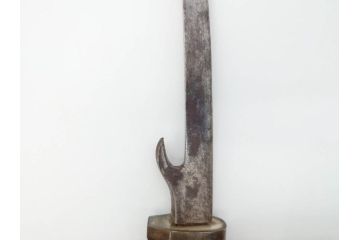 江戸期　楠多門兵行正成?　全長430mm　兜割(武具、在銘、鉄地、鉢割)(R-070342)