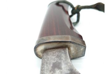 江戸期　楠多門兵行正成?　全長430mm　兜割(武具、在銘、鉄地、鉢割)(R-070342)