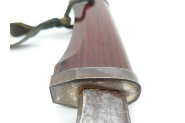 江戸期　楠多門兵行正成?　全長430mm　兜割(武具、在銘、鉄地、鉢割)(R-070342)