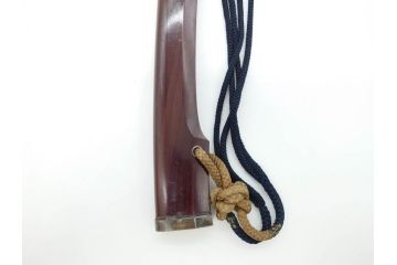 江戸期　楠多門兵行正成?　全長430mm　兜割(武具、在銘、鉄地、鉢割)(R-070342)