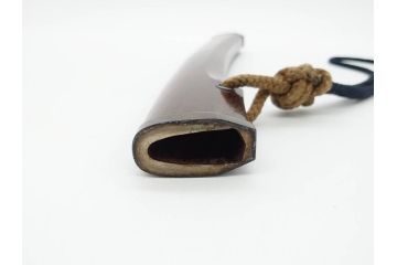 江戸期　楠多門兵行正成?　全長430mm　兜割(武具、在銘、鉄地、鉢割)(R-070342)