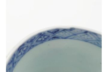 江戸後期　伊万里　染付　柔らかい印象のそば猪口2客セット(和食器、湯呑み、湯のみ、蕎麦猪口)(R-070344)