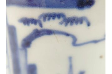 江戸後期　伊万里　染付　柔らかい印象のそば猪口2客セット(和食器、湯呑み、湯のみ、蕎麦猪口)(R-070344)