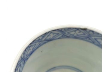 江戸後期　伊万里　染付　柔らかい印象のそば猪口2客セット(和食器、湯呑み、湯のみ、蕎麦猪口)(R-070345)