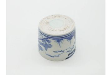 江戸後期　伊万里　染付　柔らかい印象のそば猪口2客セット(和食器、湯呑み、湯のみ、蕎麦猪口)(R-070345)