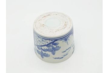 江戸後期　伊万里　染付　柔らかい印象のそば猪口2客セット(和食器、湯呑み、湯のみ、蕎麦猪口)(R-070345)