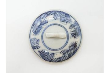 江戸期　古伊万里　染付　小振りで可愛らしい三段重(三段重鉢、小さなお重箱、珍味入れ、薬味入れ、小物入れ、ミニ)(R-070346)