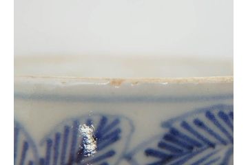 江戸期　古伊万里　染付　小振りで可愛らしい三段重(三段重鉢、小さなお重箱、珍味入れ、薬味入れ、小物入れ、ミニ)(R-070346)