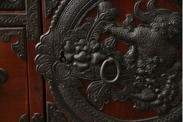 和製ビンテージ　最高級!　手打ち金具　凝った金具が上質な雰囲気を醸し出す仙台小箪笥(仙台箪笥、整理箪笥、収納たんす、引き出し、ヴィンテージ)(R-070352)