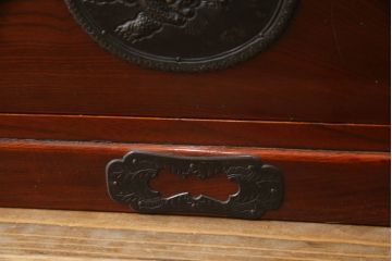 和製ビンテージ　最高級!　手打ち金具　凝った金具が上質な雰囲気を醸し出す仙台小箪笥(仙台箪笥、整理箪笥、収納たんす、引き出し、ヴィンテージ)(R-070352)