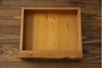 和製ビンテージ　屋久杉　木の風合いを存分に堪能できる飾り棚(違い棚、茶棚、収納棚、ヴィンテージ)(R-070353)
