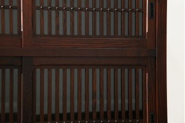中古　栗材　上質な和の空間を演出する水屋箪笥(食器棚、茶箪笥、戸棚、収納棚、キャビネット)(R-070360)