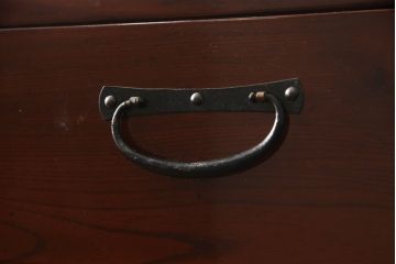 和製アンティーク　専門店にてリペア済　前面欅(ケヤキ)材　上質な和の雰囲気を醸し出す仙台箪笥(和タンス、時代箪笥、衣装箪笥、収納箪笥、引き出し)(R-070361)