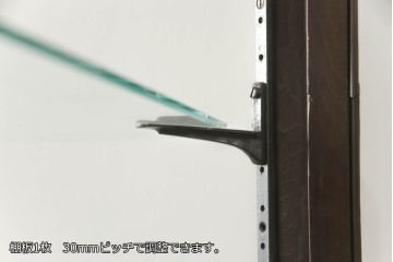 イギリスアンティーク　すっきりしたデザインでも存在感抜群の大きなガラスケース(Gケース、ショーケース、飾り棚、陳列棚、店舗什器、英国)(R-070365)