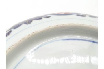 江戸期　古伊万里　金彩　色絵　南蛮舟に韃靼人の図　8寸　約25cm　色鮮やかで豪華な大鉢(ラッタン人、だったん人、南蛮人、八寸、深鉢、和食器)(R-070394)