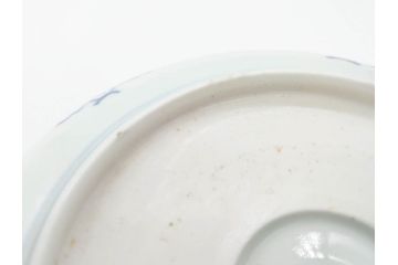 江戸期　古伊万里　染付　松竹梅文　5.1寸　約16cm　繊細に描かれた線描が美しい中皿3枚セット(和食器、和皿、五寸一分)(R-070396)