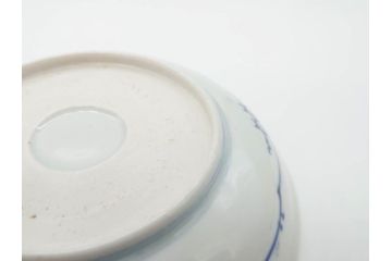 江戸期　古伊万里　染付　松竹梅文　5.1寸　約16cm　繊細に描かれた線描が美しい中皿5枚セット(和食器、和皿、五寸一分)(R-070397)