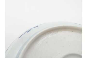 江戸期　古伊万里　染付　松竹梅文　5.1寸　約16cm　繊細に描かれた線描が美しい中皿5枚セット(和食器、和皿、五寸一分)(R-070397)