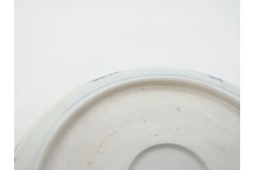 江戸期　古伊万里　染付　松竹梅文　5.1寸　約16cm　繊細に描かれた線描が美しい中皿5枚セット(和食器、和皿、五寸一分)(R-070398)