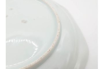 江戸期　上手物　古伊万里　染付　花鳥文　約22cm　7寸　美しい意匠が目を惹く八角皿2枚セット(七寸、中皿、和皿、和食器)(R-070400)