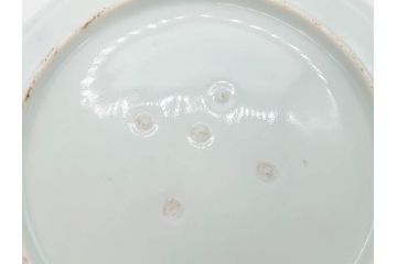 江戸期　上手物　古伊万里　染付　花鳥文　約22cm　7寸　美しい意匠が目を惹く八角皿2枚セット(七寸、中皿、和皿、和食器)(R-070400)