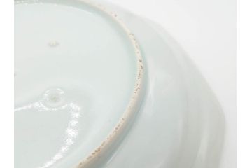 江戸期　上手物　古伊万里　染付　花鳥文　約22cm　7寸　美しい意匠が目を惹く八角皿2枚セット(七寸、中皿、和皿、和食器)(R-070401)