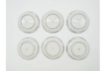 幕末　古伊万里　金彩　色絵　約12cm　3.8寸　煌びやかな絵付けが素敵な小皿6枚セット(獅子、松竹、和食器、深皿、和皿、三寸八分)(R-070407)
