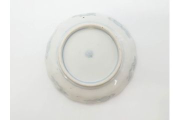 幕末　古伊万里　金彩　色絵　約12cm　3.8寸　煌びやかな絵付けが素敵な小皿6枚セット(獅子、松竹、和食器、深皿、和皿、三寸八分)(R-070407)