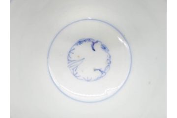 江戸期　古伊万里　染付　線描　松竹梅文　繊細なデザインと清涼感溢れるそば猪口5客セット(蕎麦猪口、湯呑、湯のみ、和食器)(R-070411)