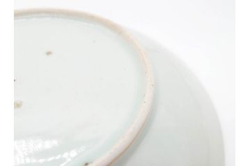 江戸期　古伊万里　染付　松竹梅文　約19cm　6.3寸　落ち着きのある雰囲気と松竹梅のデザインが素敵な中皿6枚セット(和皿、和食器、六寸三分)(R-070413)