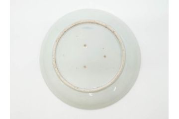 江戸期　古伊万里　染付　松竹梅文　約19cm　6.3寸　落ち着きのある雰囲気と松竹梅のデザインが素敵な中皿6枚セット(和皿、和食器、六寸三分)(R-070413)
