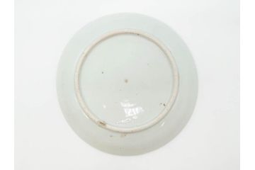 江戸期　古伊万里　染付　松竹梅文　約19cm　6.3寸　落ち着きのある雰囲気と松竹梅のデザインが素敵な中皿6枚セット(和皿、和食器、六寸三分)(R-070413)