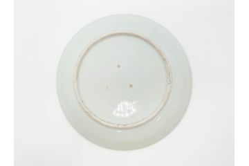 江戸期　古伊万里　染付　松竹梅文　約19cm　6.3寸　落ち着きのある雰囲気と松竹梅のデザインが素敵な中皿6枚セット(和皿、和食器、六寸三分)(R-070413)