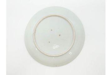 江戸期　古伊万里　染付　松竹梅文　約19cm　6.3寸　落ち着きのある雰囲気と松竹梅のデザインが素敵な中皿6枚セット(和皿、和食器、六寸三分)(R-070413)