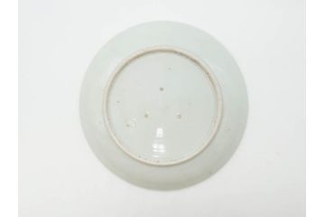 江戸期　古伊万里　染付　松竹梅文　約19cm　6.3寸　落ち着きのある雰囲気と松竹梅のデザインが素敵な中皿6枚セット(和皿、和食器、六寸三分)(R-070413)