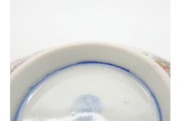 江戸期　古伊万里　金彩　色絵　約12cm　3.8寸　一つ一つ丁寧に絵付けされた豪華な蓋付き茶碗3客セット(獅子、松竹、和食器、三寸八分)(R-070417)