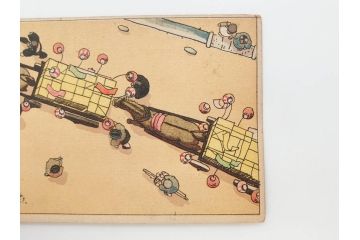 東京図案印刷社製　H・Kサイン　「飛行機から」　上空より見た街景図　絵ハガキ7枚セット(葉書き、はがき)(R-070418)
