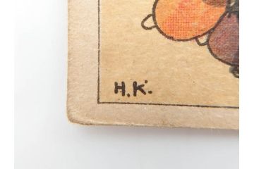 東京図案印刷社製　H・Kサイン　「飛行機から」　上空より見た街景図　絵ハガキ7枚セット(葉書き、はがき)(R-070418)