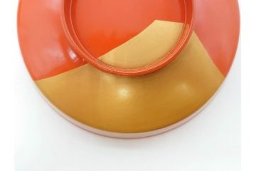 金蒔絵　木製　鷲　鯉　縁起の良い色合いが目を惹く吸物椀10客セット(漆器、お椀、和食器、山)(R-070422)