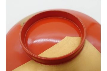 金蒔絵　木製　鷲　鯉　縁起の良い色合いが目を惹く吸物椀10客セット(漆器、お椀、和食器、山)(R-070422)