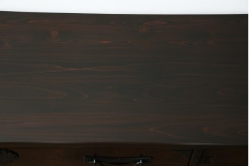 中古　志太民芸家具　天板リメイク　美しい杢目が上質な和の雰囲気を演出するローチェスト(サイドボード、テレビボード)(R-070427)