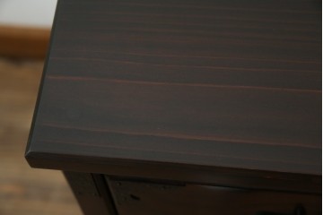 中古　志太民芸家具　天板リメイク　美しい杢目が上質な和の雰囲気を演出するローチェスト(サイドボード、テレビボード)(R-070427)